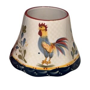 Home Interiors & Gifts Candle Shade Topper Chicken Rooster Farmhouse Country 4”
